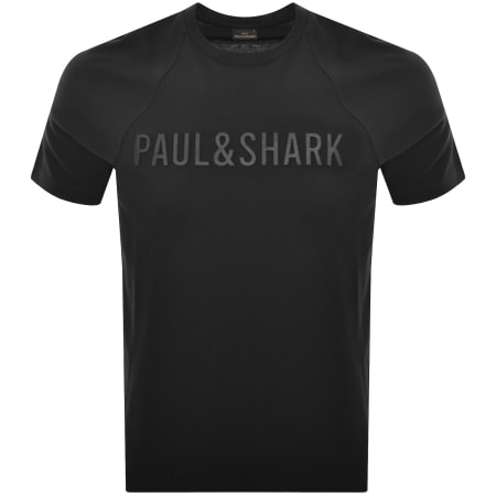 Tシャツ・カットソー PAUL & SHARK T-Shirt Paul And Shark Metal Logo T Shirt Black | Mainline Menswear
